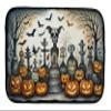 Caroline's Treasures DAC2268DDM Pet Cemetery Spooky Halloween Dish Drying Mat Absorbent Dish Drying Mat Pad for Kitchen Counter Dish Drainer Mat for Countertop, 14 x 21", Multicolor view 1