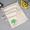 TBF 12 Pack Drawstring Pouches Gift Bags Natural Plain Wholesale Cotton Canvas for Party Favor, Jewelry Blank Reusable Pouch Bags Bulk Wholesale (12" x 14" Inches) view 3