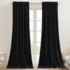 StangH Black Velvet Doorway Curtains 84 inches Long Blackout Thermal Insulated Thick Window Drapes for Home Theater Studio Room/Living Room/Kitchen, W42 x L84, 2 Panels view 1