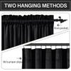StangH Black Velvet Doorway Curtains 84 inches Long Blackout Thermal Insulated Thick Window Drapes for Home Theater Studio Room/Living Room/Kitchen, W42 x L84, 2 Panels view 3