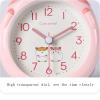 Alarm Clocks 4" Alarm Clock, Twin Bell Silent Non-Ticking Battery Operated Extra Loud with Night Light, for Bedside Table Desk Bedside Clock (Color : Gray) view 4