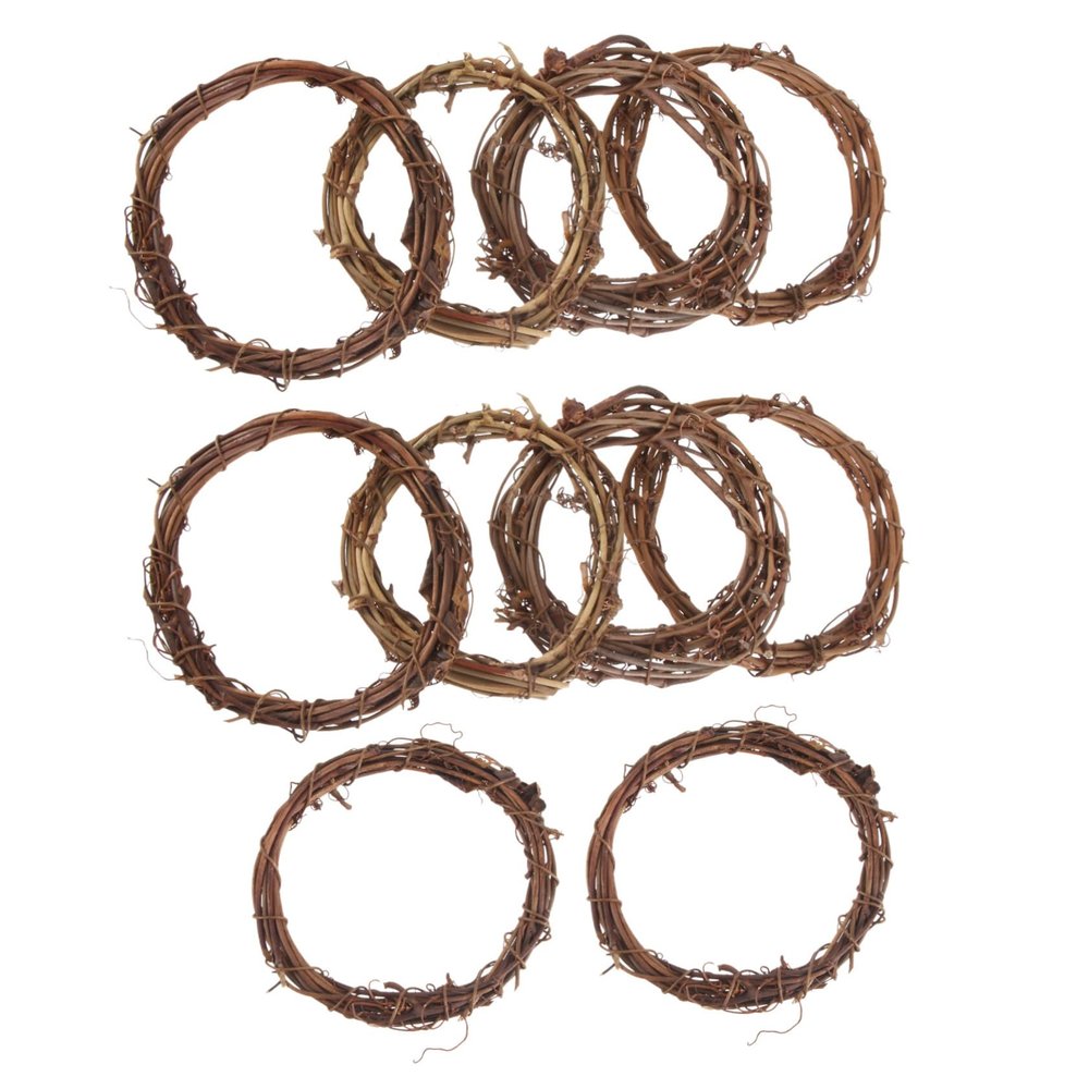 DECHOUS 20pcs Rattan Wreath Frames for Craft Projects Vine Hoops for Home Decor Holiday Decorations and Floral Arrangements