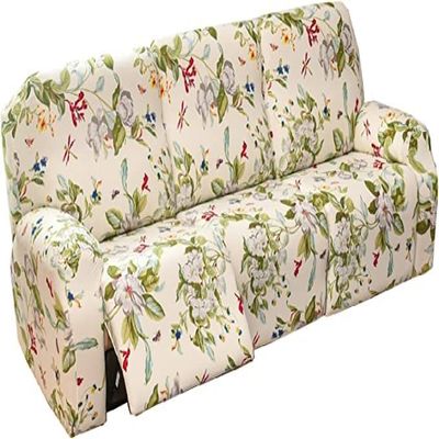 4/6/8 Pieces Recliner Sofa Covers Couch Covers for 1/2/3 Seats Sofa Recliner,Stretch Recliner Chair Covers Washable Protector with Elastic Bottom for Kids,Pet ( Color : #27 , Size : 3 seat (8pcs) )