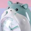 GRFIT Alarm Clocks Kids Alarm Clock Round Analog Desk Clock Cartoon Animal Silent Non Ticking, Backlight, Battery Operated for Bedroom Bedside Clock (Color : B) view 3