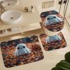 ZGDPBYF Halloween 3 Piece Bath Mats 3D Cute Ghost Horror Pumpkin Waterproof Non Slip Bath Mat Set, Washable Rug for Bathroom,-3-Piece Set view 3