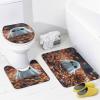ZGDPBYF Halloween 3 Piece Bath Mats 3D Cute Ghost Horror Pumpkin Waterproof Non Slip Bath Mat Set, Washable Rug for Bathroom,-3-Piece Set view 4