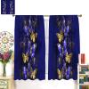HZOHNAGO Retro Butterfly Curtains Purple Gold Butterflies Blackout Print Rod Pocket Window Drapes for Bedroom Living Room 42x63in view 3
