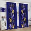 HZOHNAGO Retro Butterfly Curtains Purple Gold Butterflies Blackout Print Rod Pocket Window Drapes for Bedroom Living Room 42x63in view 4
