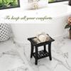Bamboo Shower Bench Inside Shower Stool with Storage Shelf, Spa Bath Chair for Bathroom, Seat or Organizer for Living Room, Bedroom and Garden - Great for All Ages Unisex Elderly (Small, Black) view 2