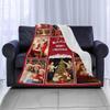 casecoco Custom Christmas Blanket with Photo, Personalized Name Blanket for Women Her Him Flannel Blanket Throw for Collage Family Merry Christmas 8 Photos view 2