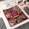 casecoco Custom Christmas Blanket with Photo, Personalized Name Blanket for Women Her Him Flannel Blanket Throw for Collage Family Merry Christmas 8 Photos view 3