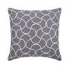 The HomeCentric Grey Suede Cushion Cover, Pack of 2, 24x24 inch (60x60 cm) Suede Pillow, Square Jute Embroidery Pillow Cover Bed, Couch, Sofa, Grey Pillow Cover Easter - Jute Entangled view 1