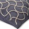 The HomeCentric Grey Suede Cushion Cover, Pack of 2, 24x24 inch (60x60 cm) Suede Pillow, Square Jute Embroidery Pillow Cover Bed, Couch, Sofa, Grey Pillow Cover Easter - Jute Entangled view 2