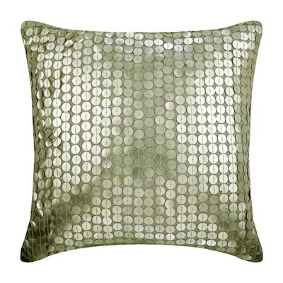 The HomeCentric Cushion Covers, Cushion Cover, Decorative Pillow Covers Pack of 2, 22x22 inch (55x55 cm) Grey, Cotton Throw Pillow Covers, Handmade Pillow Covers, Circles & Dots - Winter is Coming