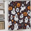 ZGDPBYF Halloween 3 Piece Bath Mats Funny Pumpkin Ghost Waterproof Non Slip Bath Mat Set, Washable Rug for Bathroom,-3-Piece Set view 2