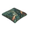 ChangQingArt Forest Fox Hares Blue Green Floral Throw Pillow Covers Case Home 18"x 18" view 2