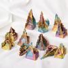 AAKOMA Rainbow Aura Bismuth Crystal Quartz Cluster, Bismuth Tower Irregular Specimen Rock Crystal Quartz Cluster for Home Decoration,500g (Size : 500g) view 2
