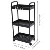 MAGICLULU Bathroom Organizer Trolley Storage Cart 3-Tier Rolling Cart Trolley Organizers view 2