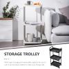 MAGICLULU Bathroom Organizer Trolley Storage Cart 3-Tier Rolling Cart Trolley Organizers view 3