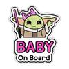 Baby on Board Sticker for Cars Cartoon Type [03. Cute Alien Boy + 04. Cute Alien Girl] view 3