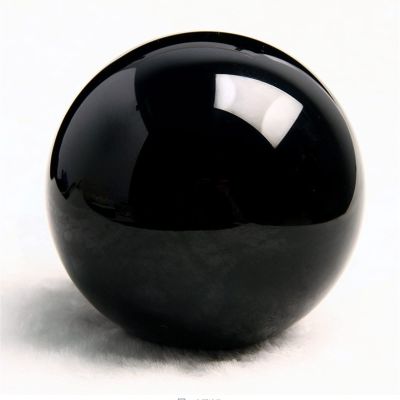 AAKOMA Black Obsidian Crystal Ball Minerals Stones Sphere with Decorative Wooden Stand Fengshui Ball, Crystal, Divination Sphere, Home Decoration,5.9 (Size : 2.0"(5cm))