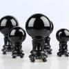 AAKOMA Black Obsidian Crystal Ball Minerals Stones Sphere with Decorative Wooden Stand Fengshui Ball, Crystal, Divination Sphere, Home Decoration,5.9 (Size : 2.0"(5cm)) view 2