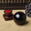 AAKOMA Black Obsidian Crystal Ball Minerals Stones Sphere with Decorative Wooden Stand Fengshui Ball, Crystal, Divination Sphere, Home Decoration,5.9 (Size : 2.0"(5cm)) view 3