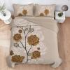 Anibedding Floral Quilt Set King Size,Elegant Brown Floral Printed Bedspread Coverlet 3 Pieces Soft Microfiber Bedding Set with 2 Pillowcases for All Season(104"90") view 4