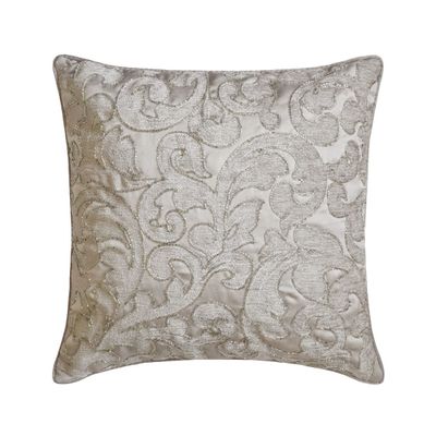 The HomeCentric Decorative Grey Pack of 2, 18"x18" (45x45 cm) Throw Pillow Covers, Velvet Beaded Hand Embroidery Throw Pillows for Sofa, Abstract Modern Style Easter - Thoshawah