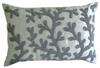 The HomeCentric White Lumbar Pillow Cover Coral Design Sea Creatures Beach and Ocean Theme Lumbar Pillow Cover Pack of 2, 12"x24" (30x60 cm) Rectangle Silk Pillow Cover Mediterranean - Silver Corals view 1