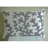 The HomeCentric White Lumbar Pillow Cover Coral Design Sea Creatures Beach and Ocean Theme Lumbar Pillow Cover Pack of 2, 12"x24" (30x60 cm) Rectangle Silk Pillow Cover Mediterranean - Silver Corals view 2