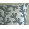 The HomeCentric White Lumbar Pillow Cover Coral Design Sea Creatures Beach and Ocean Theme Lumbar Pillow Cover Pack of 2, 12"x24" (30x60 cm) Rectangle Silk Pillow Cover Mediterranean - Silver Corals view 3