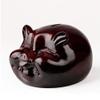 KouRy Wooden Wall Pig Head Piggy Bank Statue Hand Carved Stand Alone Sculpture Handmade Figurine Decorative Home Decor Handcrafted Art Wall Hanging Decoration view 1