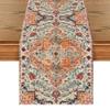 Artoid Mode Boho Bohemia Style Orange Table Runner, Country Rustic Farmhouse Magical Fall Kitchen Dining Table Decoration for Home Party Decor 13x120 Inch view 1