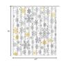 ABONAN Snowflake Shower Curtain Grey Gold Christmas Snowflakes Merry Xmas Winter Holiday Fabric Bathroom Curtains Decor Set with Hook(47" WX70 H) view 4