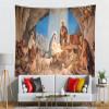 CORFOTO 180x98 Inch Fabric Christmas Birth of Jesus Tapestry Night Manger Nativity Scene Painting Wall Hanging Christian Tapestry for Wall Decor Bedroom Aesthetic Living Room Decor Wall Art Poster view 3