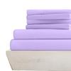 6-PC Giza Sheet Set - 1000-Thread-Count 100% Giza Egyptian Cotton - 1 Fitted, 1 Flat, 4 Pillowcases Soft Long Staple Cotton 1000TC, Fit Upto 15" Deep Pockets - Short Queen, Lilac view 1