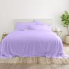 6-PC Giza Sheet Set - 1000-Thread-Count 100% Giza Egyptian Cotton - 1 Fitted, 1 Flat, 4 Pillowcases Soft Long Staple Cotton 1000TC, Fit Upto 15" Deep Pockets - Short Queen, Lilac view 2
