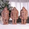 SUNYIK Sesame Red Carved Gorillas Statue Figurine, Natural Stone Ape Statue for Home Office Decor Reiki Healing Meditation view 3