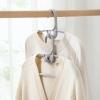 MAXHID 10-Pack Grey Plastic Hangers,Widened Non-Slip Shoulders, Space Saving Attachable Hangers for Coats, Pants,Camisole, Jacket, Dress view 2