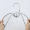 MAXHID 10-Pack Grey Plastic Hangers,Widened Non-Slip Shoulders, Space Saving Attachable Hangers for Coats, Pants,Camisole, Jacket, Dress view 4