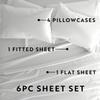 6-PC Giza Sheet Set - 1000-Thread-Count 100% Giza Egyptian Cotton - 1 Fitted, 1 Flat, 4 Pillowcases Soft Long Staple Cotton 1000TC, Fit Upto 15" Deep Pockets - Short King, Teal Blue view 4