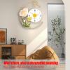 AOKLEY Decorative Wall Clocks Metal Shell HD UV Printed Flower Wall Clock Silent Non-Ticking Modern Wall Clock for Living Room, Bedroom, Dining Room, Cafes, Hotels 19.6 * 16.5in view 2