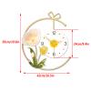 AOKLEY Decorative Wall Clocks Metal Shell HD UV Printed Flower Wall Clock Silent Non-Ticking Modern Wall Clock for Living Room, Bedroom, Dining Room, Cafes, Hotels 19.6 * 16.5in view 3