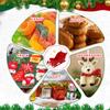 DECHOUS Christmas Santa Sleigh Basket, Christmas Candy Dish Small Plastic Sleigh Candy Bowl Red Basket Tabletop Decor for Home Holiday Decoration view 4