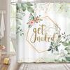MDUKOIN Green Leaves Shower Curtain - Floral Shower Curtain for Bathroom - Eucalyptus Plant Decoration - Waterproof - 47x64in view 1