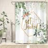 MDUKOIN Green Leaves Shower Curtain - Floral Shower Curtain for Bathroom - Eucalyptus Plant Decoration - Waterproof - 47x64in view 3