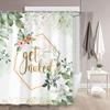 MDUKOIN Green Leaves Shower Curtain - Floral Shower Curtain for Bathroom - Eucalyptus Plant Decoration - Waterproof - 47x64in view 4