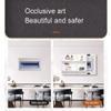 zktoermn Meter Box Cover Coat Rack, Concealed Electrical Box Cover Floating Wall Mounted Shelf Silent Sliding Rail Push Pull Indoor Electrical Panel Cover (Color : White-D, Size : 45x35cm) view 2