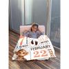 Bhaisajyaguru Personalized Baby Blanket with Birth Information, Customized Monkey Pattern Name Blanket from Baby's Name Birth Time Date, Gift for New Mom Dad Granddaughter Grandson 40"x30" for Pets view 2